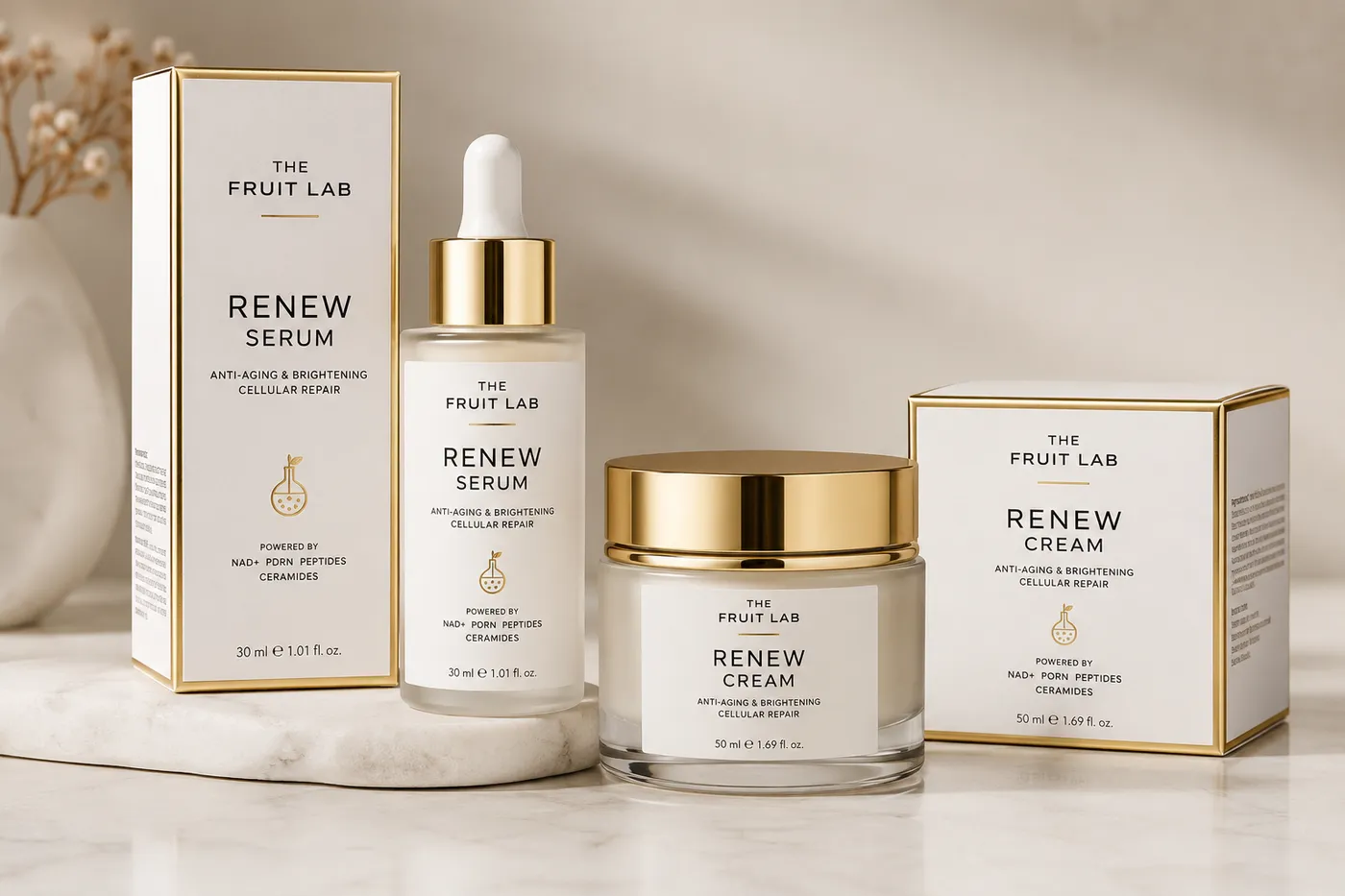 Set The Fruit Lab Renew: Serum 30ml y Crema 50ml Anti-Aging